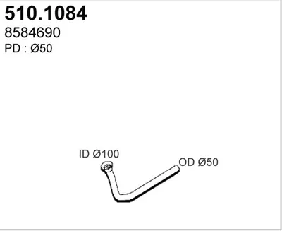 Auspuffrohr ASSO 510.1084