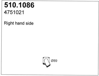 Auspuffrohr ASSO 510.1086