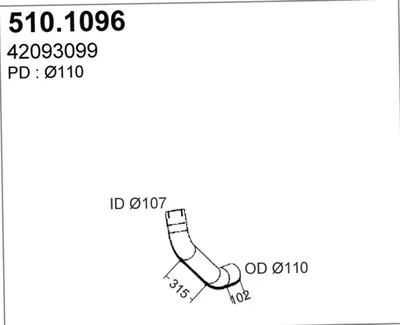 Auspuffrohr ASSO 510.1096