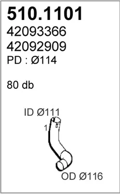 Auspuffrohr ASSO 510,101