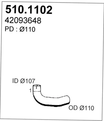 Auspuffrohr ASSO 510.1102