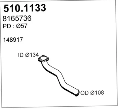 Auspuffrohr ASSO 510.1133