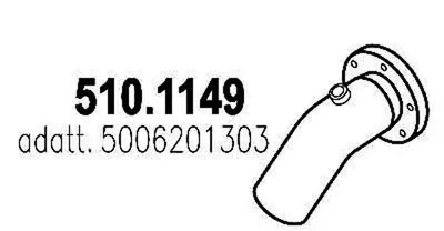 Auspuffrohr ASSO 510.1149