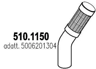 Auspuffrohr ASSO 510,150