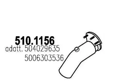 Auspuffrohr ASSO 510.1156
