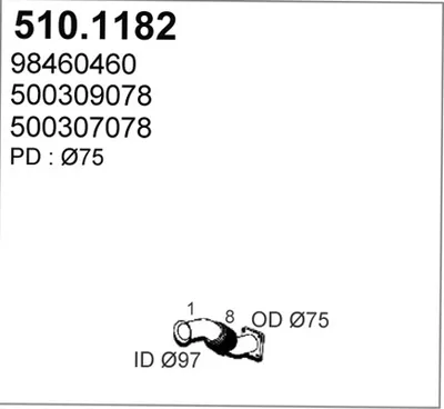 Auspuffrohr ASSO 510.1182
