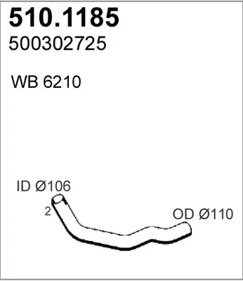 Auspuffrohr ASSO 510.1185