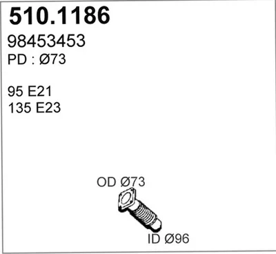 Auspuffrohr ASSO 510.1186