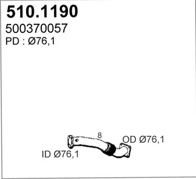 Auspuffrohr ASSO 510.1190