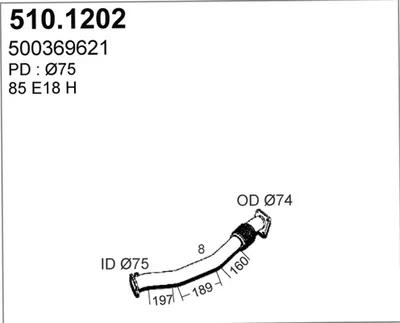 Auspuffrohr ASSO 510.1202