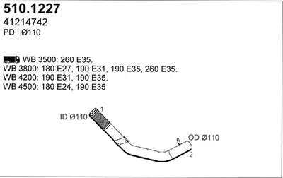 Auspuffrohr ASSO 510.1227