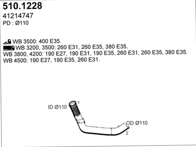 Auspuffrohr ASSO 510.1228