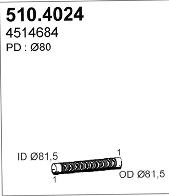 Flexible Verbindung, Abgas ASSO 510.4024