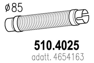 Flexible Verbindung, Abgas ASSO 510.4025