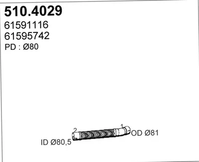 Flexible Verbindung, Abgas ASSO 510.4029