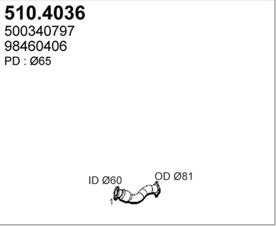 Flexible Verbindung, Abgas ASSO 510.4036