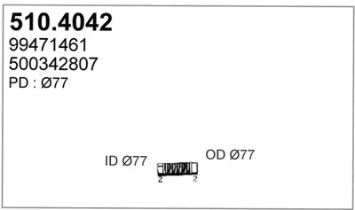 Flexible Verbindung, Abgas ASSO 510.4042