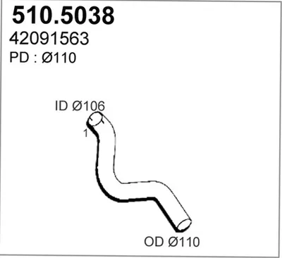 Auspuffrohr ASSO 510.5038