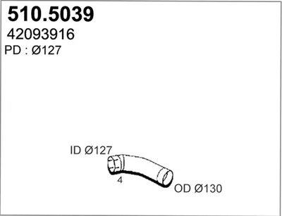 Auspuffrohr ASSO 510.5039