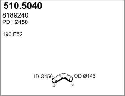 Auspuffrohr ASSO 510.5040