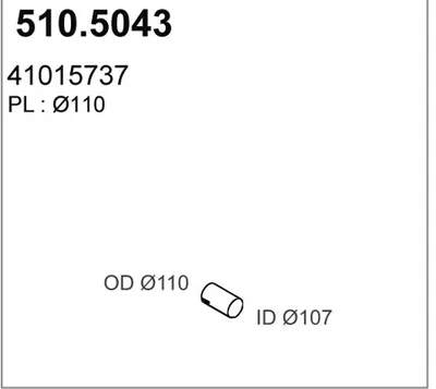 Auspuffrohr ASSO 510.5043