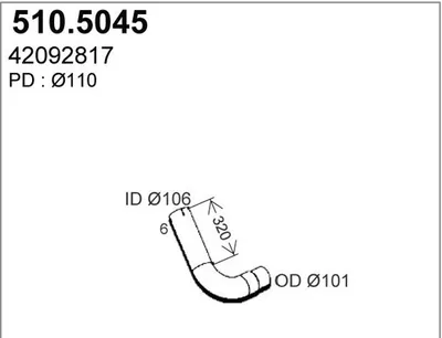 Auspuffrohr ASSO 510.5045