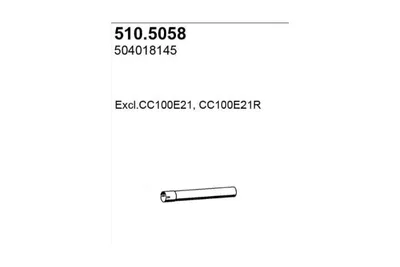 Auspuffrohr ASSO 510.5058