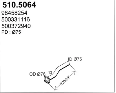 Auspuffrohr ASSO 510.5064