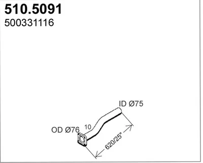 Auspuffrohr ASSO 510.5091