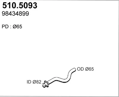 Auspuffrohr ASSO 510.5093