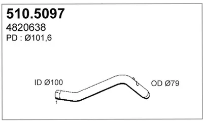 Auspuffrohr ASSO 510.5097