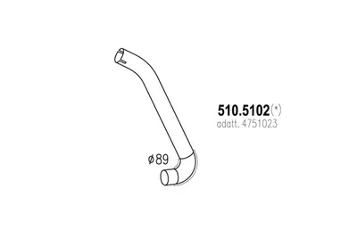 Auspuffrohr ASSO 510.5102