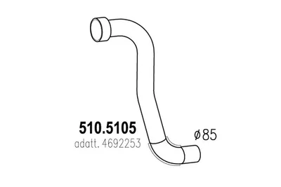 Auspuffrohr ASSO 510.5105