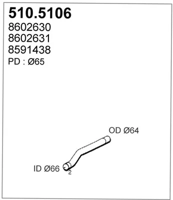 Auspuffrohr ASSO 510.5106