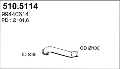 Auspuffrohr ASSO 510.5114
