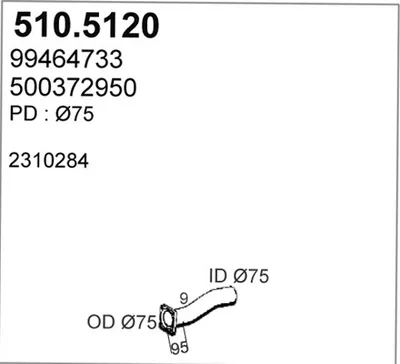 Auspuffrohr ASSO 510.5120