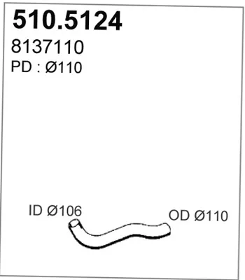 Auspuffrohr ASSO 510.5124