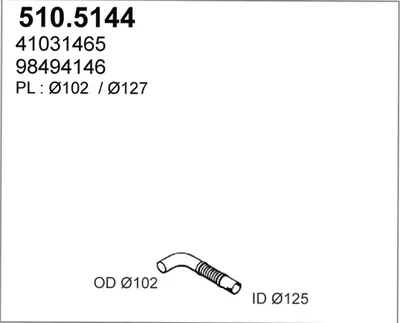 Auspuffrohr ASSO 510.5144