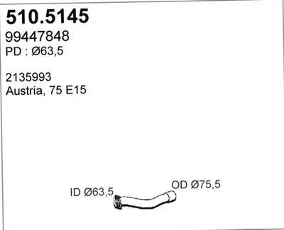Auspuffrohr ASSO 510.5145