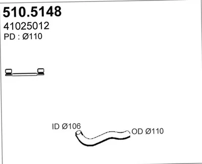 Auspuffrohr ASSO 510.5148