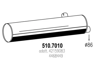 Zentral-/Außenschalldämpfer ASSO 510.7010