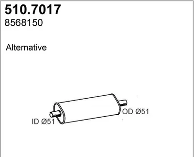 Zentral- und Oberschalldämpfer ASSO 510.7017