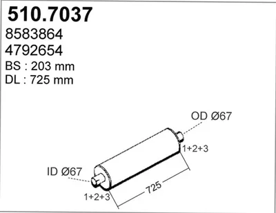 Zentral- und Außenschalldämpfer ASSO 510.7037