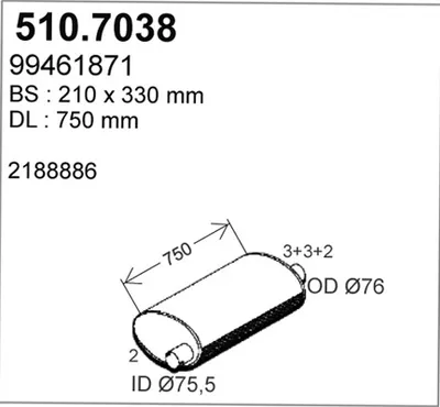Zentral- und Oberschalldämpfer ASSO 510.7038