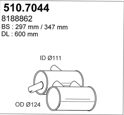 Zentral- und Außenschalldämpfer ASSO 510.7044