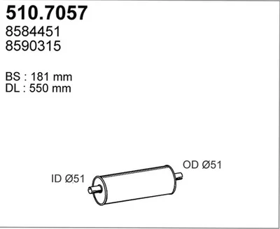 Zentral- und Oberschalldämpfer ASSO 510.7057