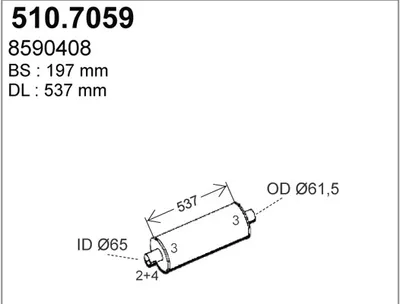 Zentral- und Oberschalldämpfer ASSO 510.7059