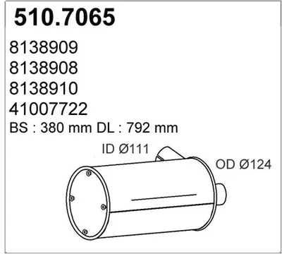 Zentral- und Oberschalldämpfer ASSO 510.7065