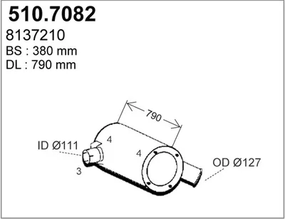 Zentral- und Oberschalldämpfer ASSO 510.7082