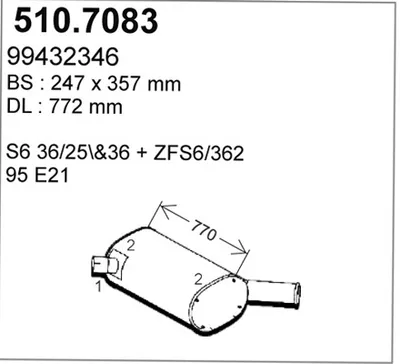 Zentral- und Oberschalldämpfer ASSO 510.7083
